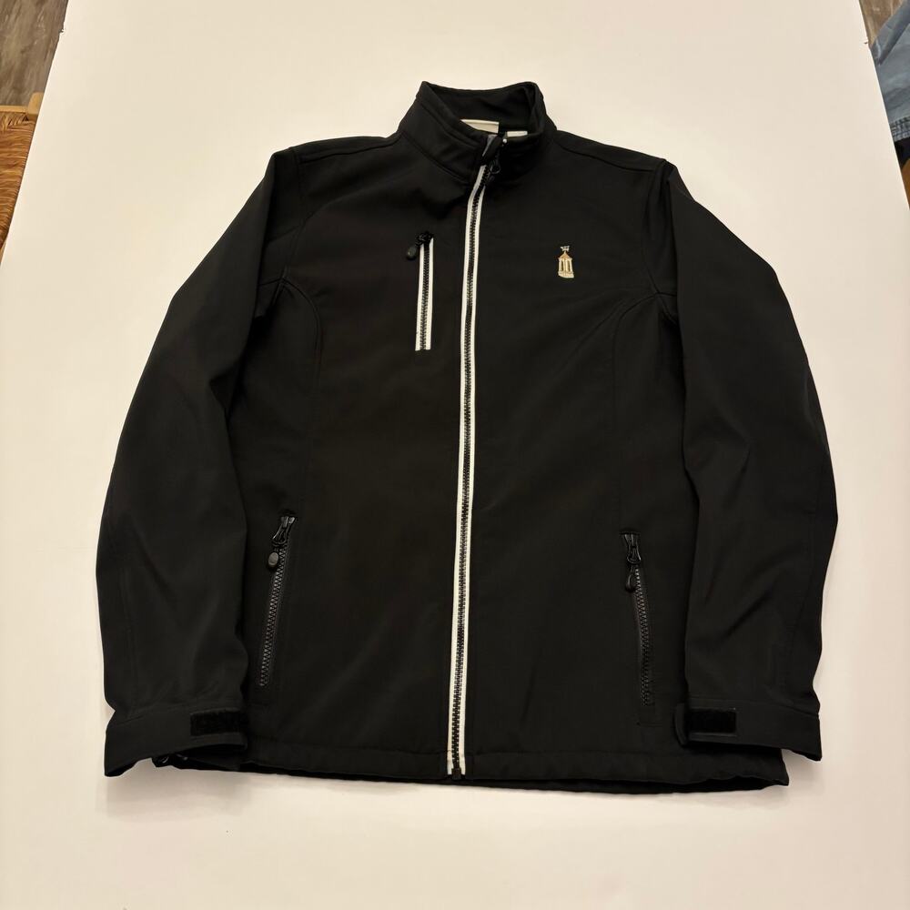 Clique Womens S/P Black Softshell Jacket Full Zip Fleece Lined Embroidered